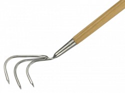 Kent & Stowe Stainless Steel Long Handled 3-Prong Cultivator, FSC