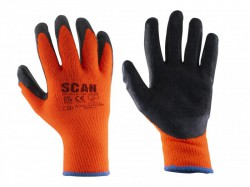 Scan Knitshell Thermal Gloves Orange/Black - Large