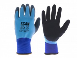 Scan Waterproof Latex Gloves - L (Size 9)