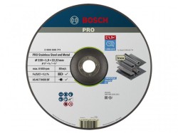 Bosch Powertool Accessories PRO Stainless Steel & Metal Bonded Cutting Disc, Depressed Centre 230 x 22.23mm