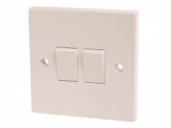 Dencon 2 Way Switch 2 Gang 10A 4403NB