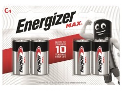 Energizer� Max Alkaline Battery C x 4 S15274