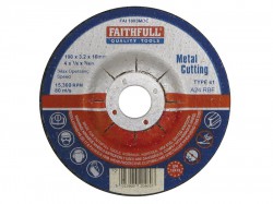 Faithfull Depressed Centre Metal Cut Off Disc 100 x 3.2 x 16mm
