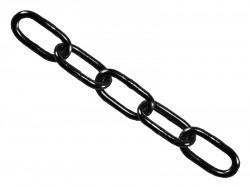 Faithfull Black Japanned Chain 6mm x 15m Reel - Max. Load 250kg