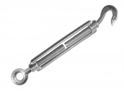 Faithfull Straining Screw 8mm Hook & Eye Galvanised 104mm (Pack 2)
