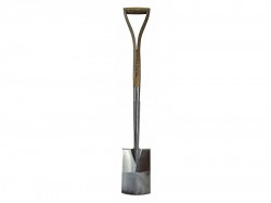 Faithfull Prestige Stainless Steel Border Spade Ash Handle