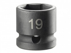 Facom 6-Point Stubby Impact Socket 1/2in Drive 19mm