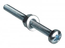 Forgefix Machine Screw Pozi Pan Head ZP M4 x 40mm Forge Pack 10