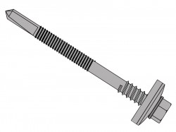 ForgeFix TechFast Composite Panels to Steel Hex Screw No.5 Tip 5.5 x 150mm Box 100