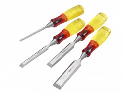 IRWIN� Marples� M373 Bevel Edge Chisel Splitproof Handle Set, 4 Piece