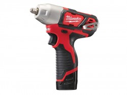 Milwaukee M12 BIW38-202C Compact 3/8in Impact Wrench 12 Volt 2 x 2.0Ah Li-Ion