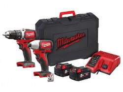 Milwaukee Power Tools M18 BLPP2A2 Brushless Twin Pack 18V 2 x 5.0Ah Li-ion