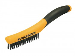 Roughneck Shoe Handle Wire Brush Soft Grip 255mm (10in)