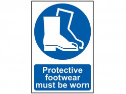 Scan Protective Footwear Must Be Worn - PVC Sign 200 x 300mm