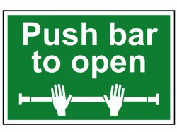 Scan Push Bar To Open - PVC Sign 300 x 200mm