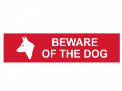 Scan Beware Of The Dog - PVC Sign 200 x 50mm