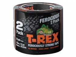 Shurtape T-REX Cloth Tape 48mm x 10.9m Graphite Grey Twin Pack