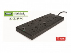 STATUS� Individually Switched Extension Lead 240V 8-Gang 13A Black 2m