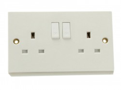 SMJ Switched Socket 2-Gang 13A Trade Pack