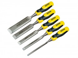 STANLEY DYNAGRIP Bevel Edge Chisel with Strike Cap Set, 5 Piece