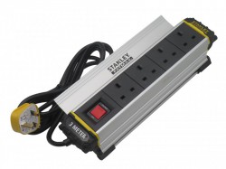 STANLEY� Electrical 4-Gang IP20 Powerboard with Clamp 3m
