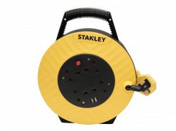 STANLEY� Electrical Semi-Enclosed Cable Reel 240V 13A 4-Socket + 2 USB 15m