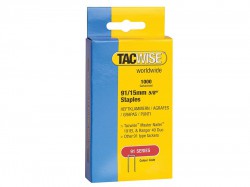 Tacwise 91 Narrow Crown Staples 15mm - Electric Tackers (Pack 1000)