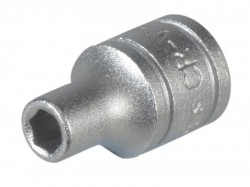 Teng Hexagon Socket 6 Point Regular 1/4in Drive 7mm