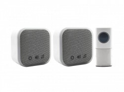 Uni-Com Portable & Plug In Door Chime Set White UNC68440