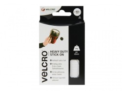 VELCRO� Brand Heavy-Duty Stick On Coin 45mm x 6 Sets White 60249