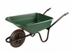 Walsall 90L Green Polypropylene Wheelbarrow