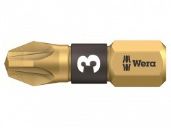 Wera 855/1 BDC BiTorsion Pozidriv PZ3 Bit Diamond Coated 25mm Card 1