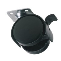 DRAPER 40mm Dia. Twin Nylon Castor with Brake - S.W.L 25Kg