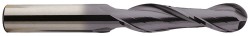 Europa 2Fl Carbide End Mill Long Length Ball Nose TiAlN Coated 3mm